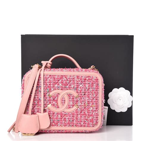 chanel filigree vanity case pink|chanel vanity case 2022.